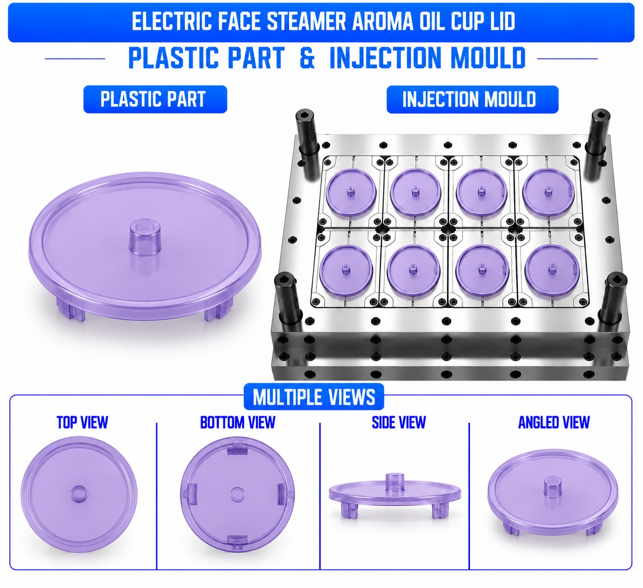 Electric Face Steamer Plastic Aroma Oil Cup Lid Mould and Moulding Service